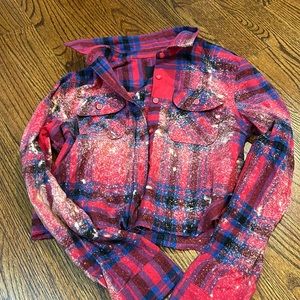 Vintage cropped flannel
